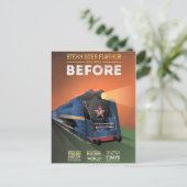 Vintage Dampflokomotive nach Moskau Postkarte (Stehend Vorderseite)