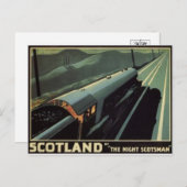 Vintage Dampflokomotive Postkarte (Vorne/Hinten)