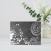 Vintage Dampflokomotive Postkarte (Stehend Vorderseite)