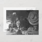 Vintage Dampflokomotive Postkarte (Vorne/Hinten)