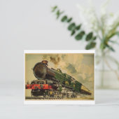 Vintage Dampflokomotive Postkarte (Stehend Vorderseite)