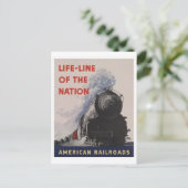 Vintage Dampflokomotive Postkarte (Stehend Vorderseite)