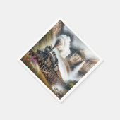 Vintage Dampflokomotive Serviette (Ecke)