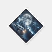 Vintage Dampflokomotive Serviette (Ecke)