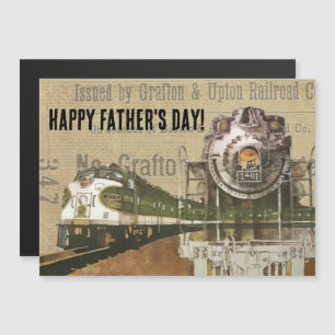 Vintage-Dampflokomotive-Steampunk Magnetkarte
