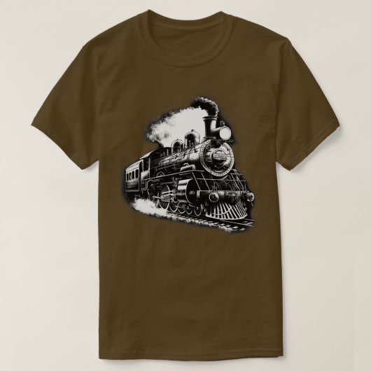 Vintage Dampflokomotive T-Shirt (Design vorne)