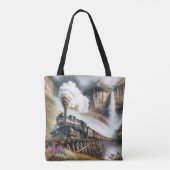 Vintage Dampflokomotive Tasche (Rückseite)