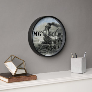 Vintage-Dampfmaschine-Uhr für die Wand Uhr