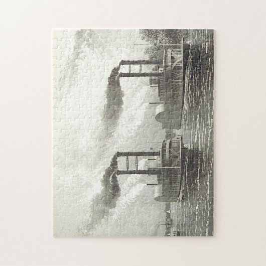 Vintage Dampfschiffe auf einem Puzzle (Vertikal)