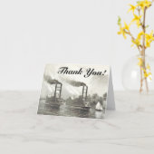 Vintage Dampfschiffe + "Danke!" Karte (Gelbe Blume)