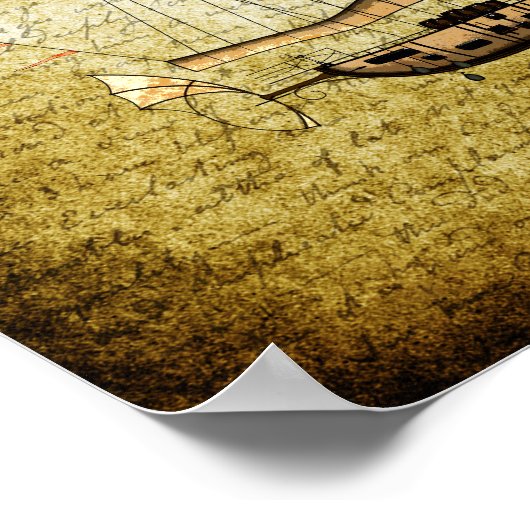 Vintage Dampfschifffahrt Poster (Ecke)