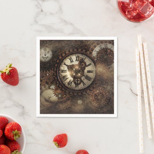 Vintage Dampfuhren Serviette (Beispiel)