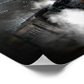 Vintage Dampfzuglokomotive Poster (Ecke)