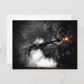 Vintage Dampfzuglokomotive Postkarte (Vorne/Hinten)