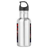 Vintage Dampfzugräder Edelstahlflasche (Rückseite)