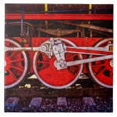 Vintage Dampfzugräder Fliese (Vorderseite)