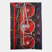 Vintage Dampfzugräder Geschirrtuch (Vertikal)