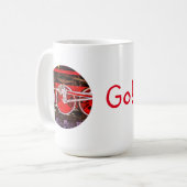 Vintage Dampfzugräder Kaffeetasse (Vorderseite Links)