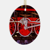 Vintage Dampfzugräder Keramik Ornament (Rechts)