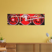 Vintage Dampfzugräder Leinwanddruck (Insitu (Wohnzimmer))
