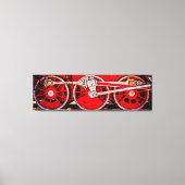 Vintage Dampfzugräder Leinwanddruck (Vorderseite)