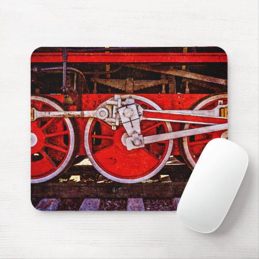 Vintage Dampfzugräder Mousepad (Mit Mouse)