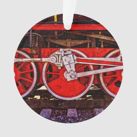 Vintage Dampfzugräder Ornament (Vorderseite)