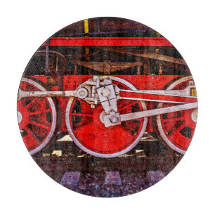 Vintage Dampfzugräder Schneidebrett