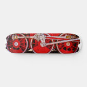 Vintage Dampfzugräder Skateboard (Horizontal)