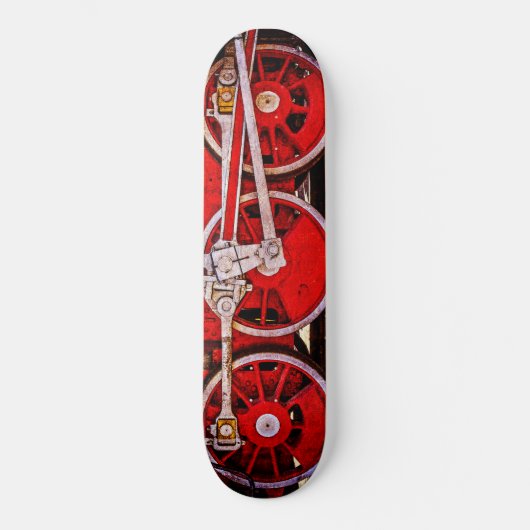 Vintage Dampfzugräder Skateboard (Vorderseite)
