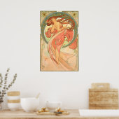 Vintage Dance by Alphonse Mucha Poster (Küche)