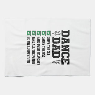 Vintage Dance Dad Checklist Shirt Design_1 Geschirrtuch