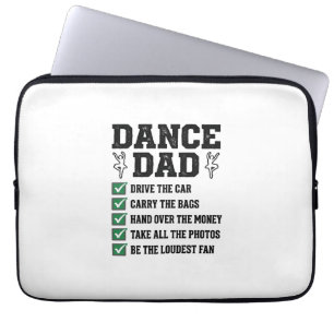 Vintage Dance Dad Checklist Shirt Design_1 Laptopschutzhülle