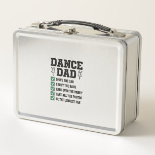 Vintage Dance Dad Checklist Shirt Design_1 Metall Brotdose