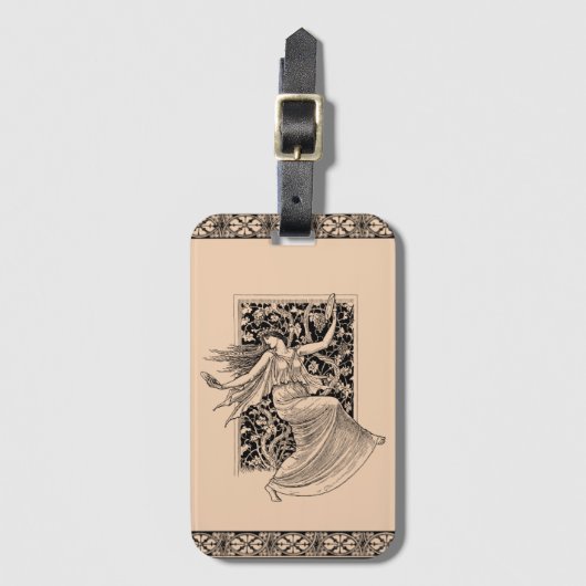 Vintage Dance-Gepäckmarke Gepäckanhänger (Vorderseite Vertikal)