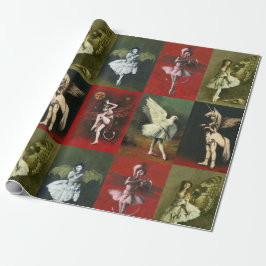 Vintage Dancing Imps Wrapping Paper Geschenkpapier