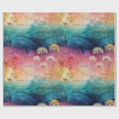 Vintage Dandelion Abstract Pattern (1) Geschenkpapier (Flach)