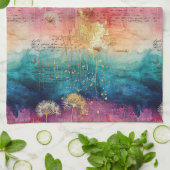 Vintage Dandelion Abstract Pattern (1) Geschirrtuch (Gefaltet)