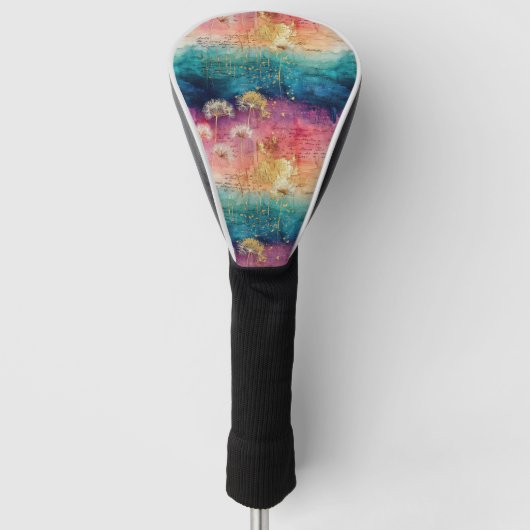 Vintage Dandelion Abstract Pattern (1) Golf Headcover (Vorderseite)