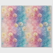 Vintage Dandelion Abstract Pattern (3) Geschenkpapier (Flach)