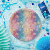 Vintage Dandelion Abstract Pattern (3) Pappteller (Party)