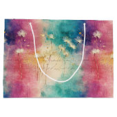 Vintage Dandelion Abstract Pattern (4) Große Geschenktüte (Rückseite)