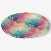 Vintage Dandelion Abstract Pattern (4) Pappteller (Schrägansicht)