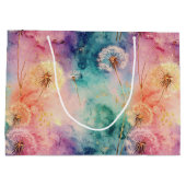 Vintage Dandelion Abstract Pattern (5) Große Geschenktüte (Rückseite)