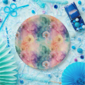 Vintage Dandelion Abstract Pattern (5) Pappteller (Party)