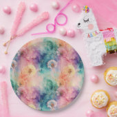 Vintage Dandelion Abstract Pattern (5) Pappteller (Party)