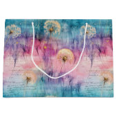 Vintage Dandelion Abstract Pattern (6) Große Geschenktüte (Vorderseite)