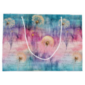 Vintage Dandelion Abstract Pattern (6) Große Geschenktüte (Rückseite)