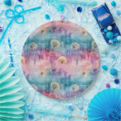 Vintage Dandelion Abstract Pattern (6) Pappteller (Party)