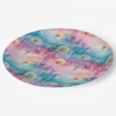 Vintage Dandelion Abstract Pattern (6) Pappteller (Schrägansicht)